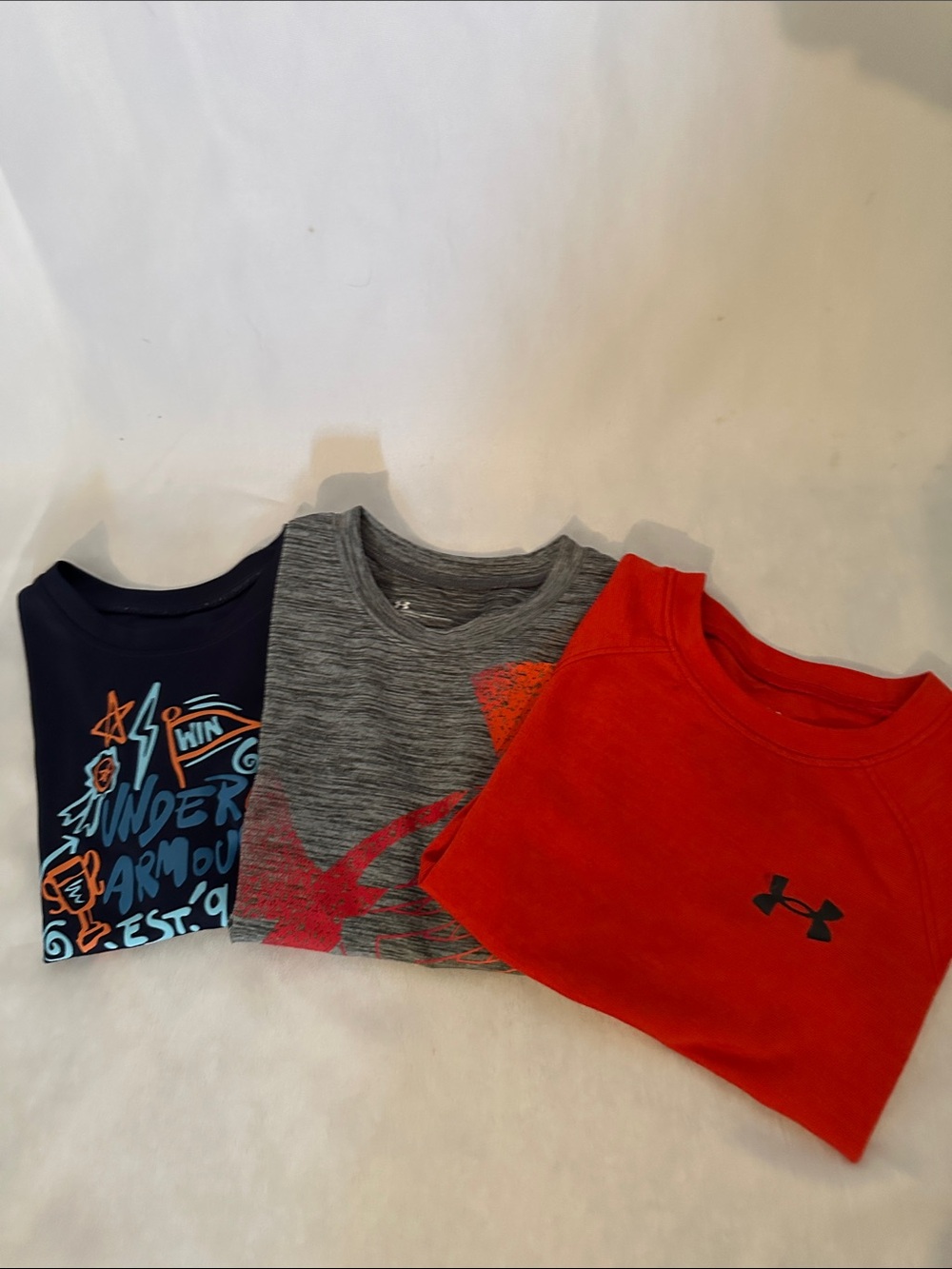 Under Armour Kids Short Sleeve Tees - Red, Gray, Navy